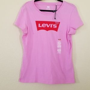 womens pink levi t shirt